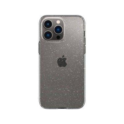 Husa iPhone 14 Pro, Premium Spigen Liquid Crystal Glitter, Silicon, Transparent
